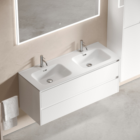 Тумба под раковину Sancos Libra LB120-2W 120х50 подвесная цвет белый